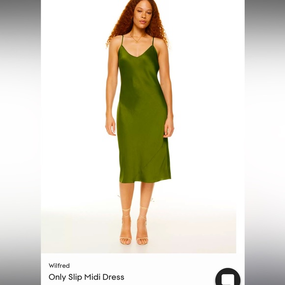 only slip midi dress Aritzia | Dresses | Aritzia Wilfred Only Slip Midi Dress